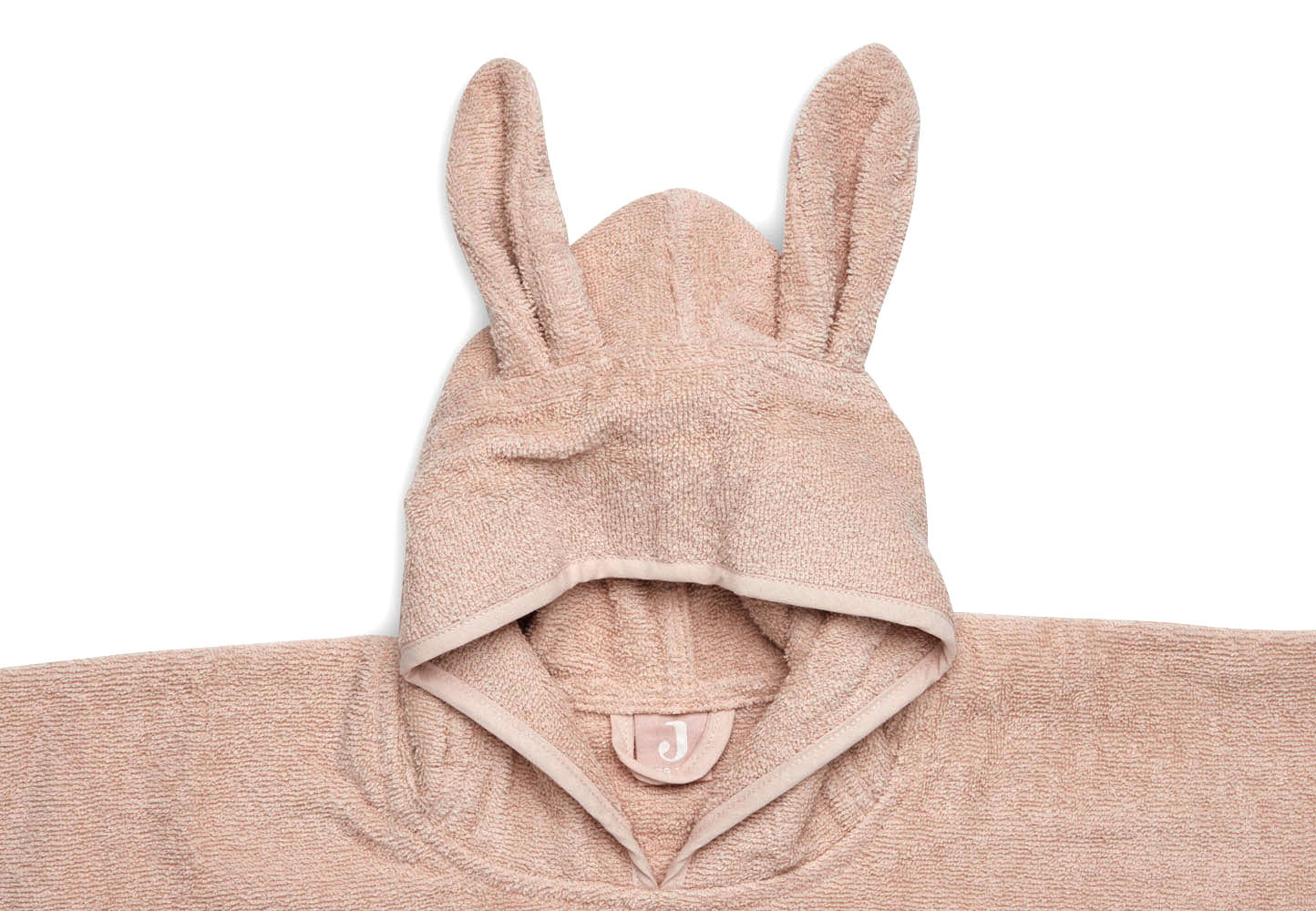 Baby Badeponcho mit Name Bestickt Poncho aus Frottee Baumwolle Rose