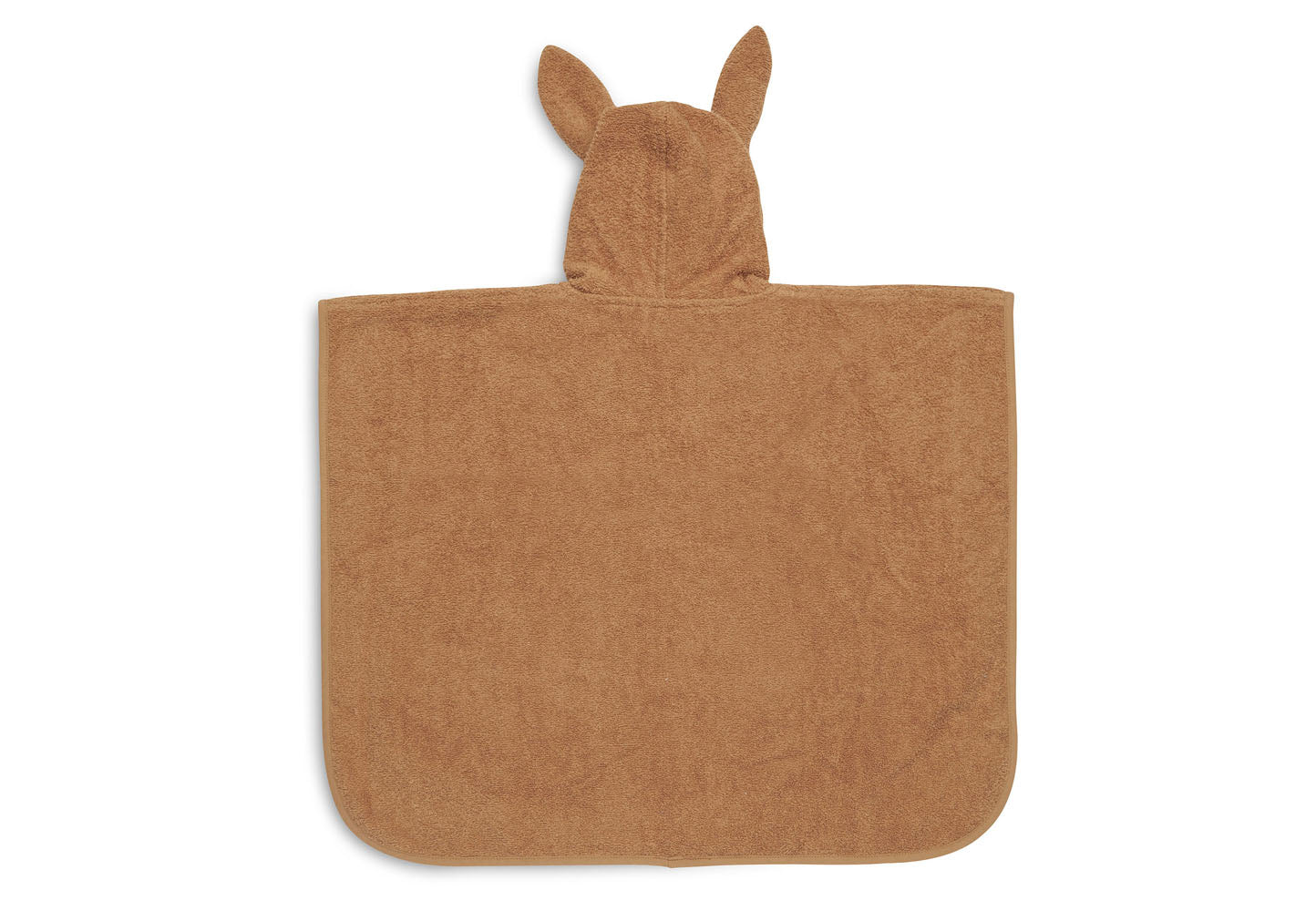 Baby Badeponcho mit Name Bestickt Poncho aus Frottee Baumwolle Caramel