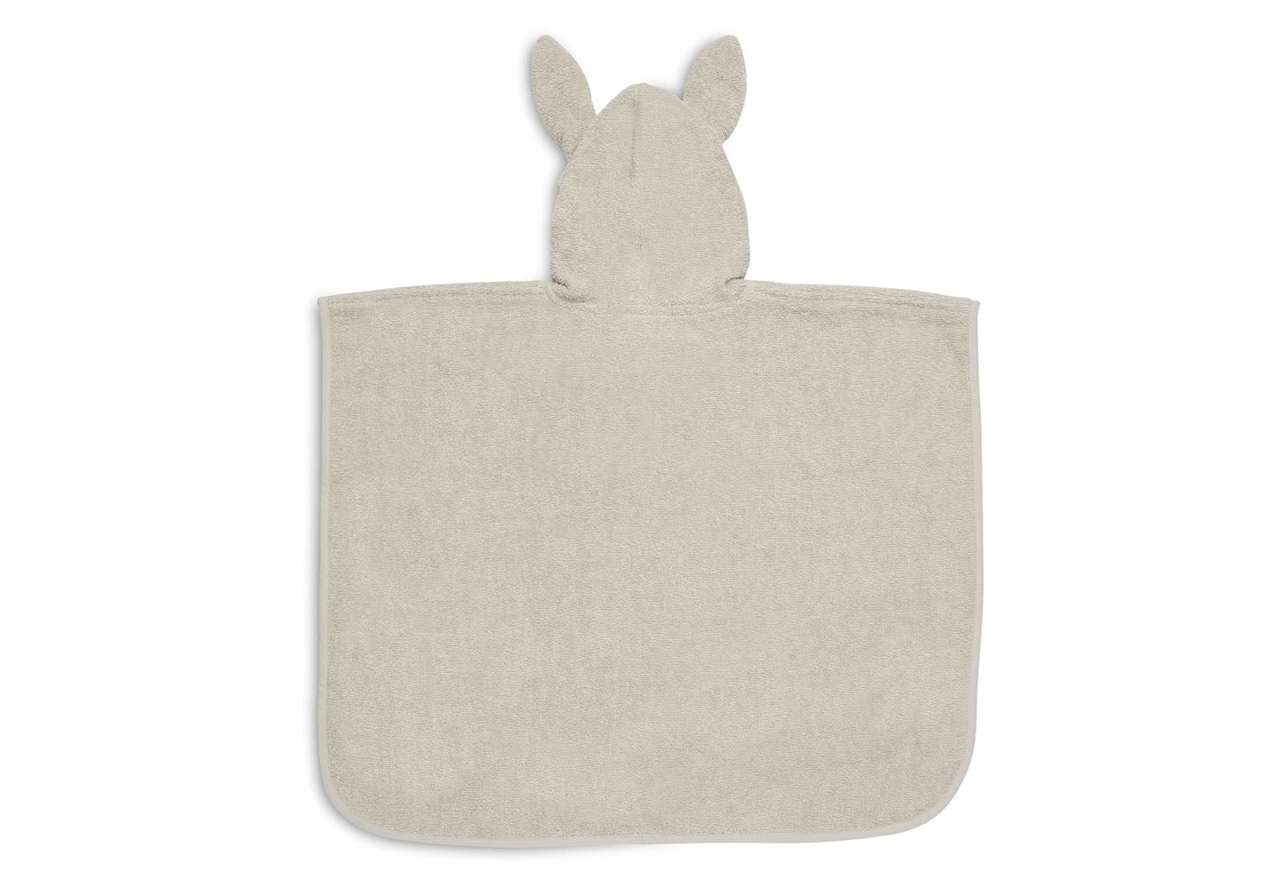 Baby Badeponcho mit Name Bestickt Poncho aus Frottee Baumwolle Beige