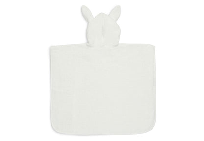 Baby Badeponcho mit Name Bestickt Poncho aus Frottee Baumwolle Elfenbein