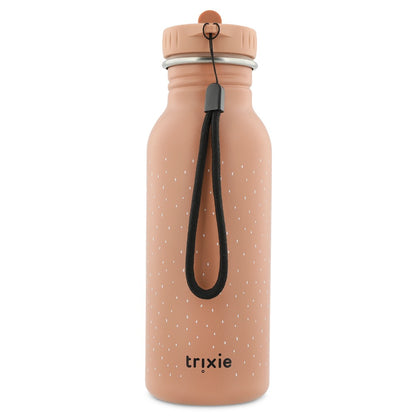 Edelstahl Trinkflasche für Kinder mit Namen graviert von Trixie ultraleicht auslaufsicher Trinkschnabel für Kinder ab 3 Jahren Katze