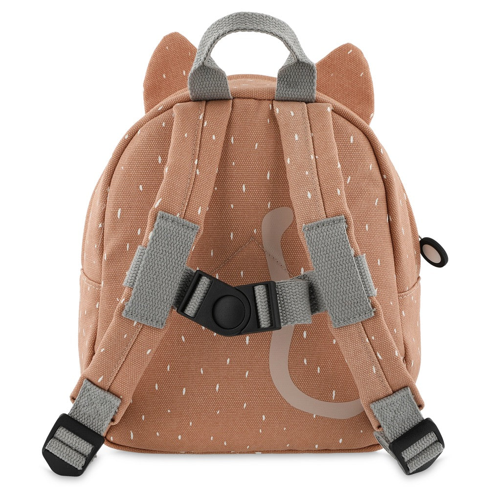 Personalisierter Kinderrucksack von Trixie mit Name für Kindergarten und Kita optional mit Trinkflasche Motiv Katze altrosa