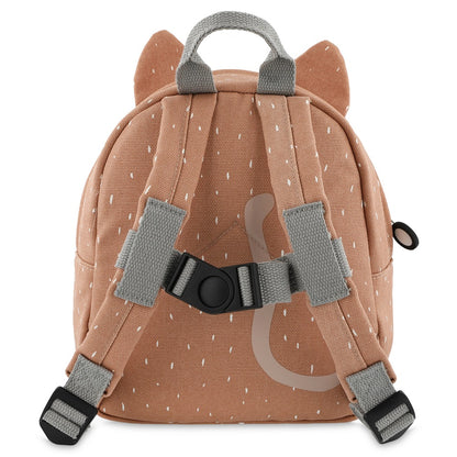Personalisierter Kinderrucksack von Trixie mit Name für Kindergarten und Kita optional mit Trinkflasche Motiv Katze altrosa