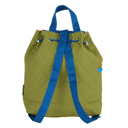Personalisierter Rucksack für Kinder 8 Liter Kindergartenrucksack aus Baumwolle mit Namen bedruckt Motiv Baustelle
