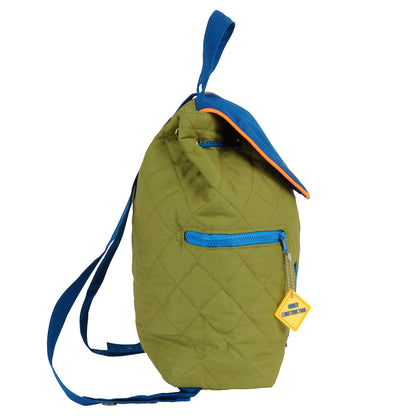 Personalisierter Rucksack für Kinder 8 Liter Kindergartenrucksack aus Baumwolle mit Namen bedruckt Motiv Baustelle