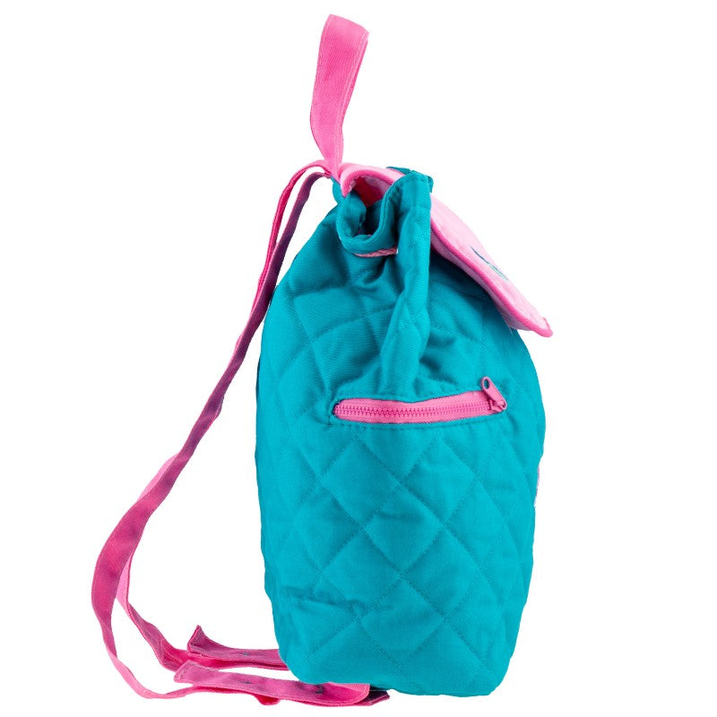 Personalisierter Rucksack für Kinder 8 Liter Kindergartenrucksack aus Baumwolle mit Namen bedruckt Motiv Schmetterling
