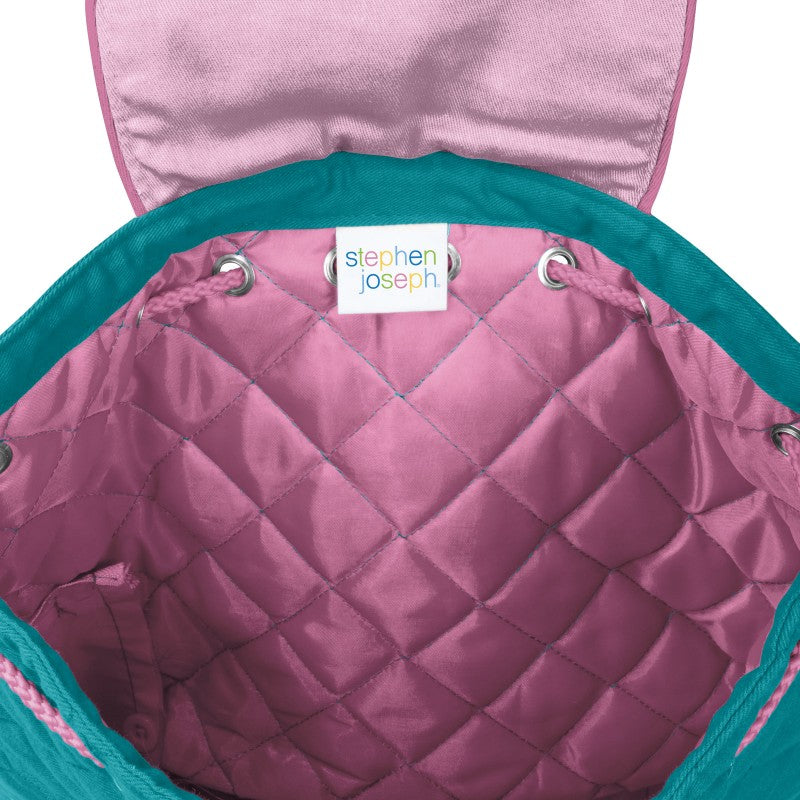 Personalisierter Rucksack für Kinder 8 Liter Kindergartenrucksack aus Baumwolle mit Namen bedruckt Motiv Schmetterling