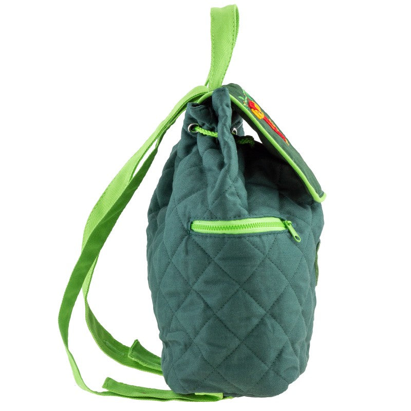 Personalisierter Rucksack für Kinder 8 Liter Kindergartenrucksack aus Baumwolle mit Namen bedruckt Motiv Zoo
