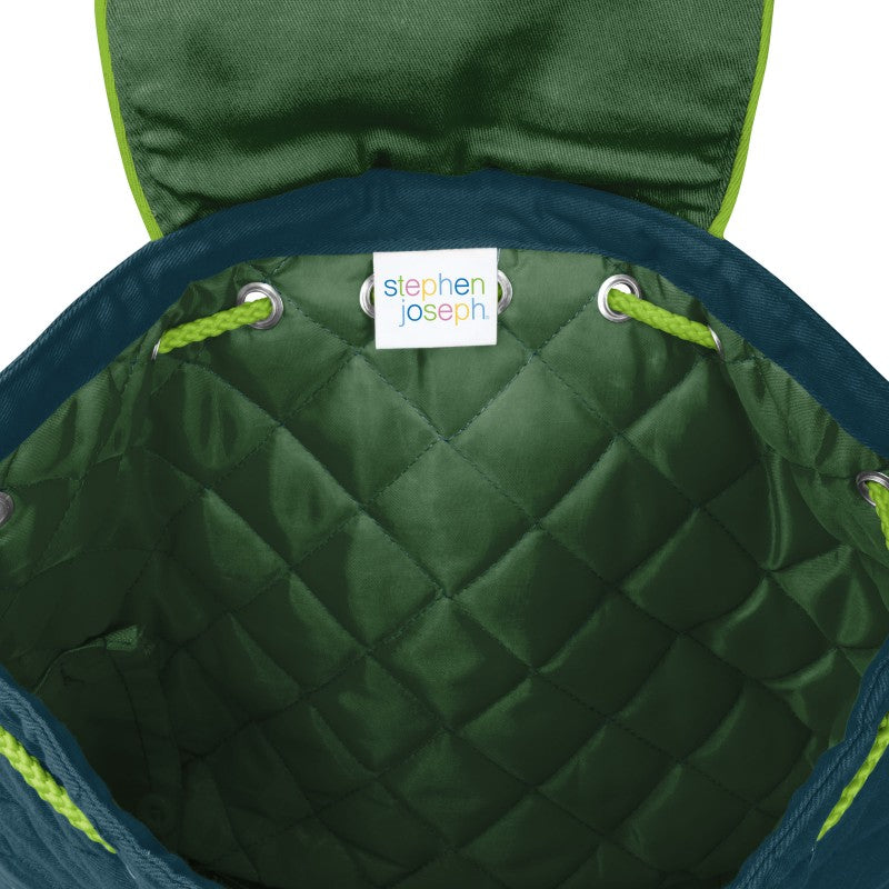 Personalisierter Rucksack für Kinder 8 Liter Kindergartenrucksack aus Baumwolle mit Namen bedruckt Motiv Zoo
