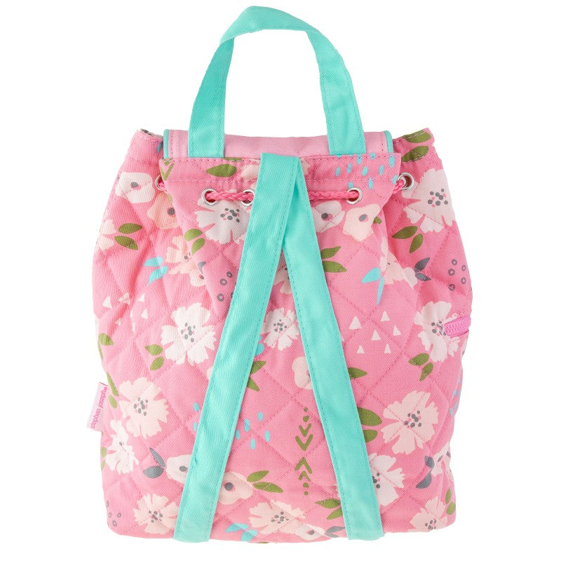 Personalisierter Rucksack für Kinder 8 Liter Kindergartenrucksack aus Baumwolle mit Namen bedruckt Motiv Blumen