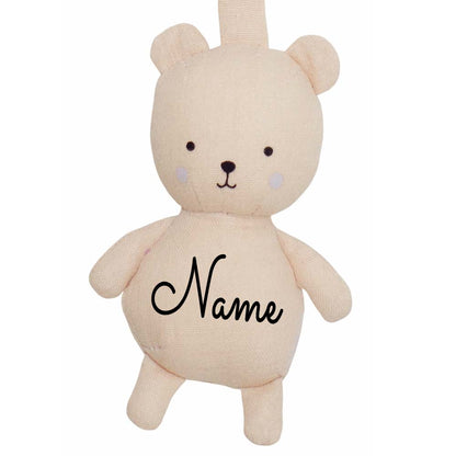 Schnullerband mit Name personalisiert Schnullerhalter aus Stoff Teddy