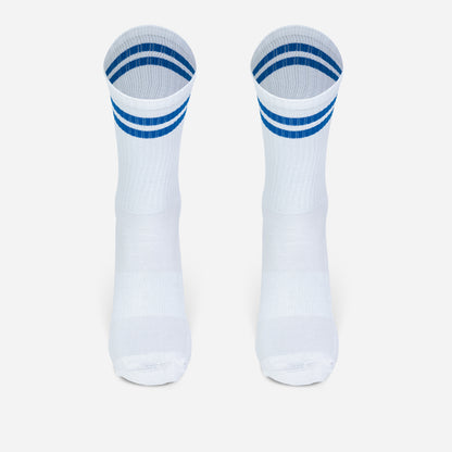Kindersocken blau zur Einschulung, Tennissocken mit Aufdruck Schulkind 2026, Motiv Stifte