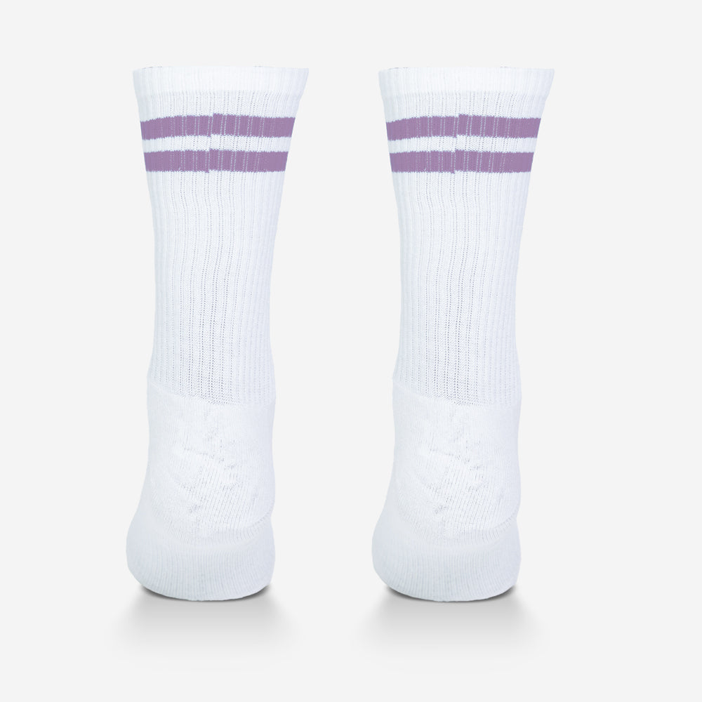 Kindersocken lila zur Einschulung, Tennissocken mit Aufdruck Schulkind 2026, Motiv Stifte
