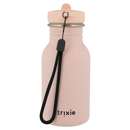 Edelstahl Trinkflasche für Kinder mit Namen graviert von Trixie ultraleicht auslaufsicher Trinkschnabel für Kinder ab 3 Jahren Hase