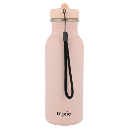 Edelstahl Trinkflasche für Kinder mit Namen graviert von Trixie ultraleicht auslaufsicher Trinkschnabel für Kinder ab 3 Jahren Hase