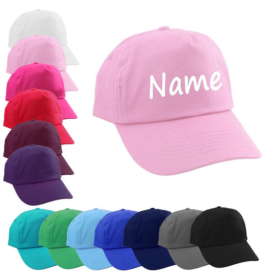 Personalisierte Cap für Kinder Baseball Kappe mit Name bedruckt verschiedene Farben