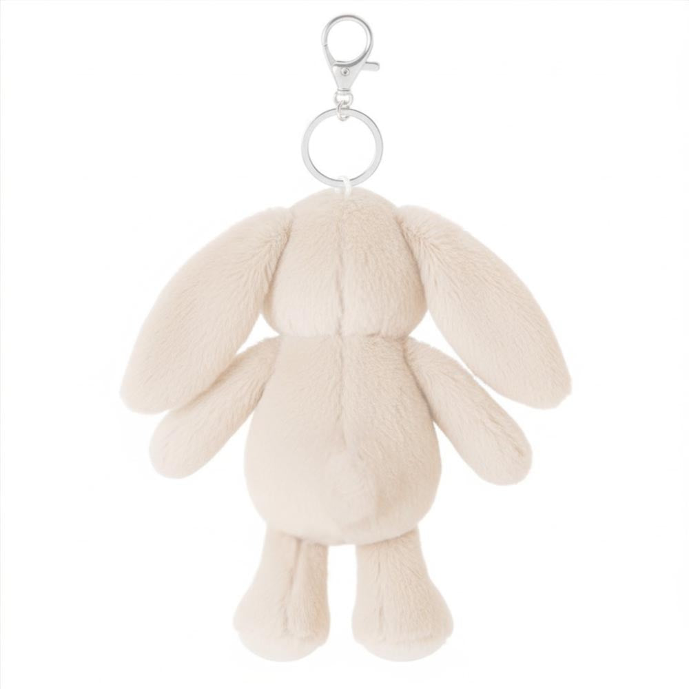 Plüschtier Schlüsselanhänger Hase beige mit Schnellöffner, Personalisierbar mit Name oder Text, Stofftier Anhänger (Kopie)
