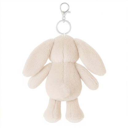 Plüschtier Schlüsselanhänger Hase beige mit Schnellöffner, Personalisierbar mit Name oder Text, Stofftier Anhänger (Kopie)
