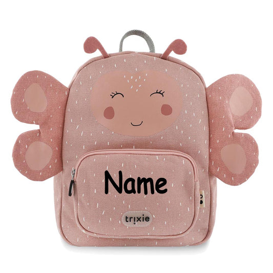 Personalisierter Kinderrucksack von Trixie mit Name für Kindergarten und Kita Schmetterling