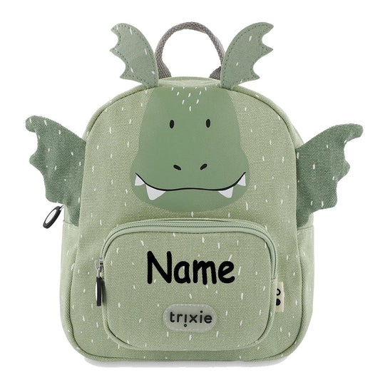 Personalisierter Kinderrucksack von Trixie mit Name für Kindergarten und Kita Drache