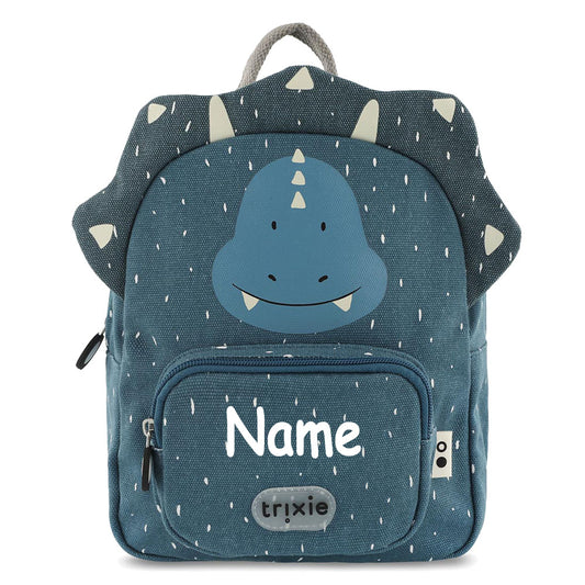 Personalisierter Kinderrucksack von Trixie mit Name für Kindergarten und Kita Triceraptops