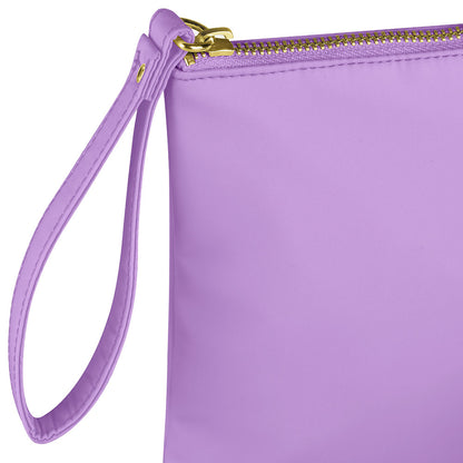 Kosmetiktasche aus Nylon mit Name Bedruckt personalisierte Schminktasche für Handtasche Beautybag Accessoire Tasche flieder