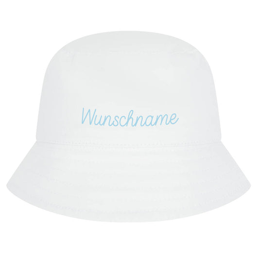 Kinder Sonnenhut aus Baumwolle, Fischerhut personalisierbar, Buckethat weiß, 3 Größen verfügbar (Kopie) (Kopie)