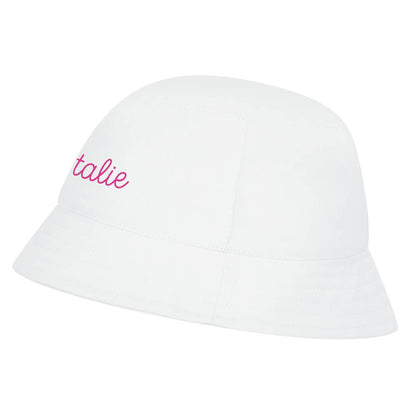 Kinder Sonnenhut aus Baumwolle, Fischerhut personalisierbar, Buckethat weiß, 3 Größen verfügbar (Kopie) (Kopie)