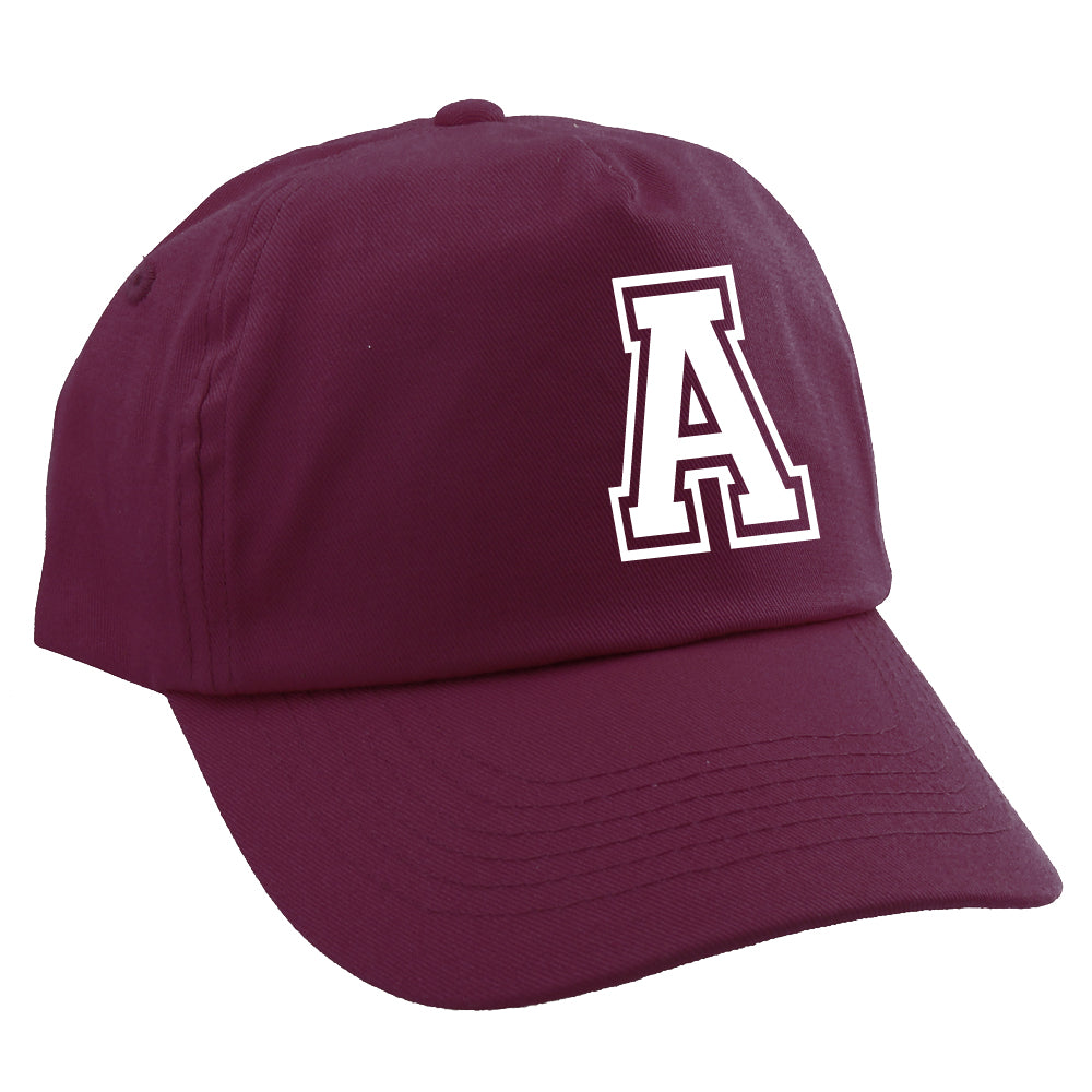 Personalisierte Cap für Kinder Baseball Kappe mit Anfangsbuchstabe Großbuchstabe Bedruckt für Jungen und Mädchen