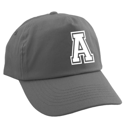 Personalisierte Cap für Kinder Baseball Kappe mit Anfangsbuchstabe Großbuchstabe Bedruckt für Jungen und Mädchen