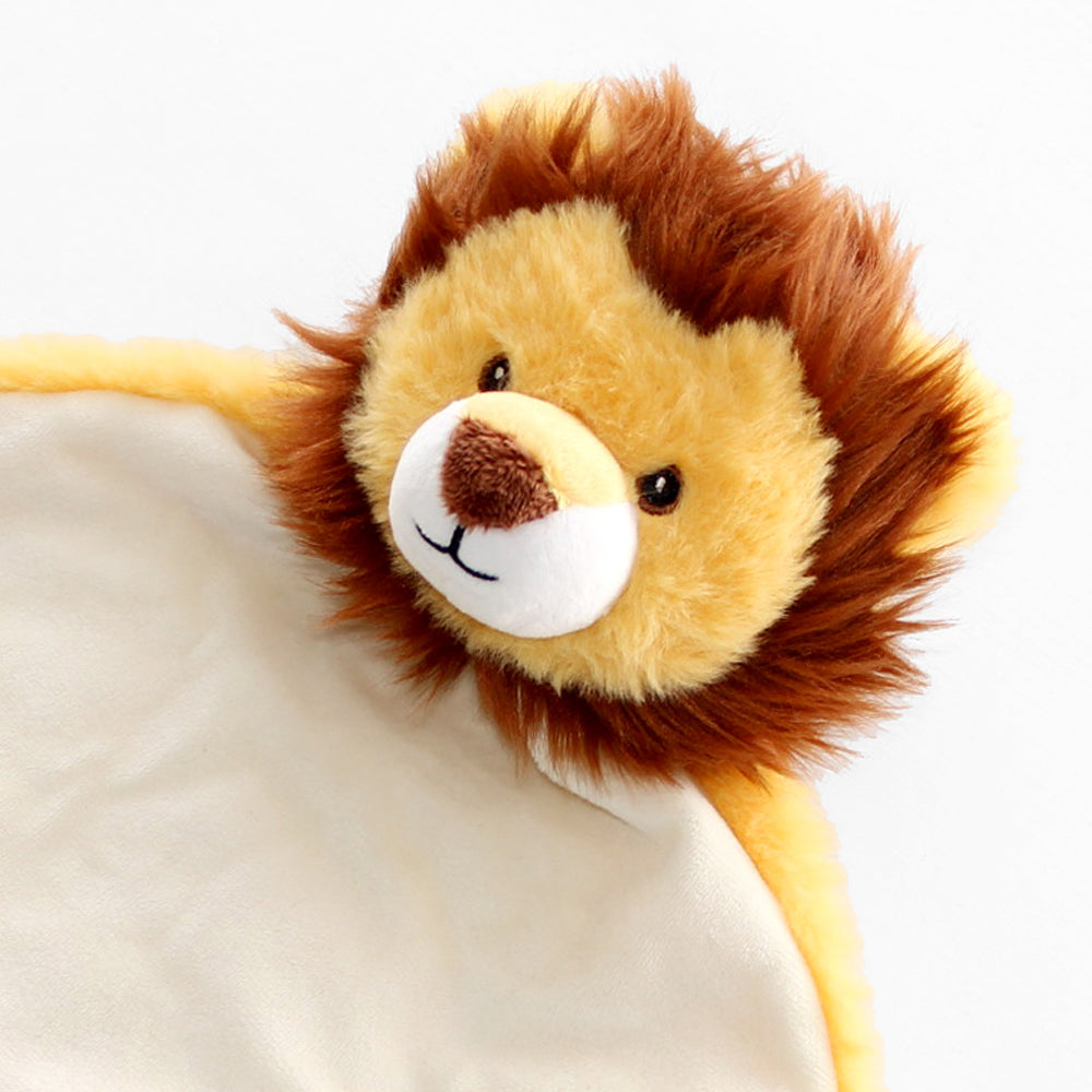 Personalisiertes Schnuffeltuch weiches Kuscheltuch mit Name Bestickt Schnuffeltier Schlafhilfe Tröster Geschenk zur Geburt Löwe