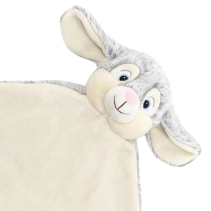 Personalisiertes Schnuffeltuch weiches Kuscheltuch mit Name bestickt Schnuffeltier Schlafhilfe Tröster Geschenk zur Geburt Hase