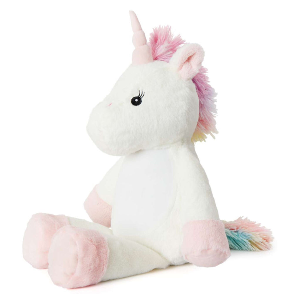 Stofftier Einhorn mit Name personalisiert Kuscheltier für Kinder Flauschiges Plüschtier 40cm Motiv Name