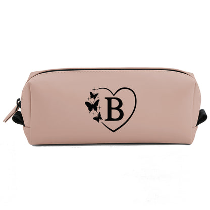 Personalisierte Federmappe mit Name Bedruckt - Stifte Etui für Schule - Geschenk zur Einschulung Schmetterling rosa