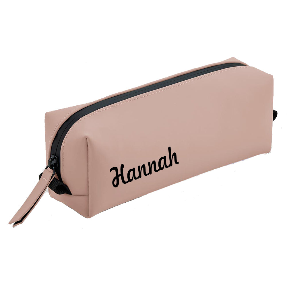 Personalisierte Federmappe mit Name Bedruckt - Stifte Etui für Schule - Geschenk zur Einschulung rosa