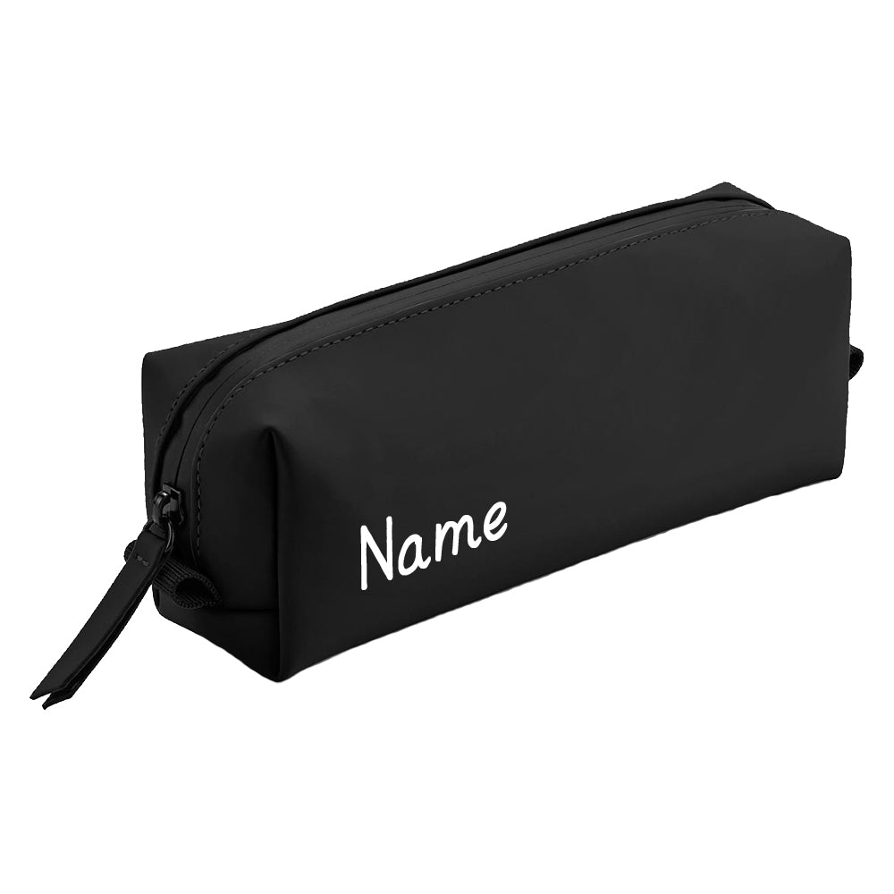 Personalisierte Federmappe mit Name Bedruckt - Stifte Etui für Schule - Geschenk zur Einschulung schwarz