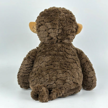 Stofftier AFFE braun mit Name personalisiert Kuscheltier für Kinder Flauschiges Plüschtier 40cm Motiv Herzkreis