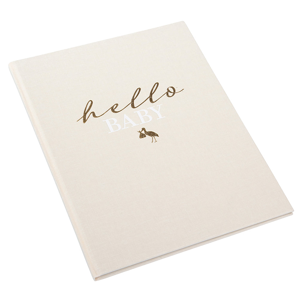 Babyalbum Mein Erstes Jahr personalisiert mit Name Babytagebuch 44 Seiten Hardcover Leineneinband beige