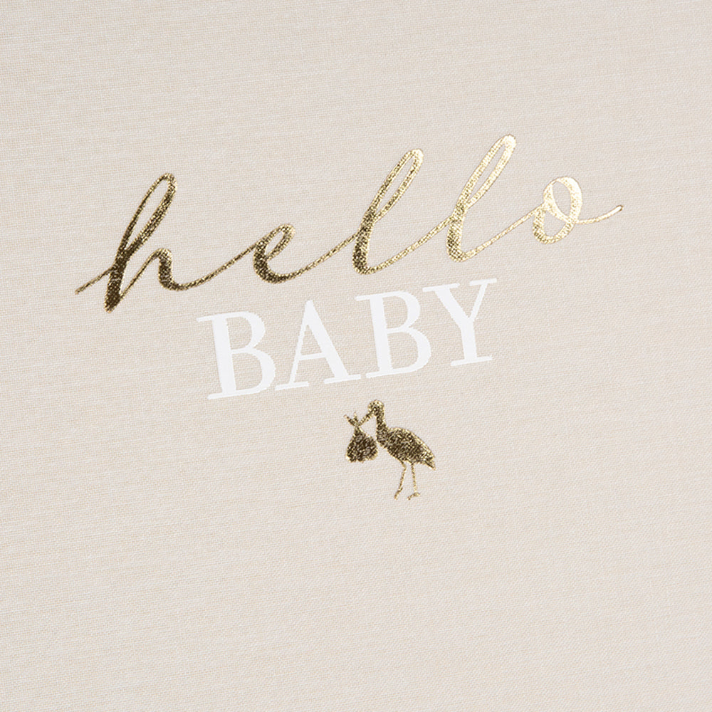 Babyalbum Mein Erstes Jahr personalisiert mit Name Babytagebuch 44 Seiten Hardcover Leineneinband beige