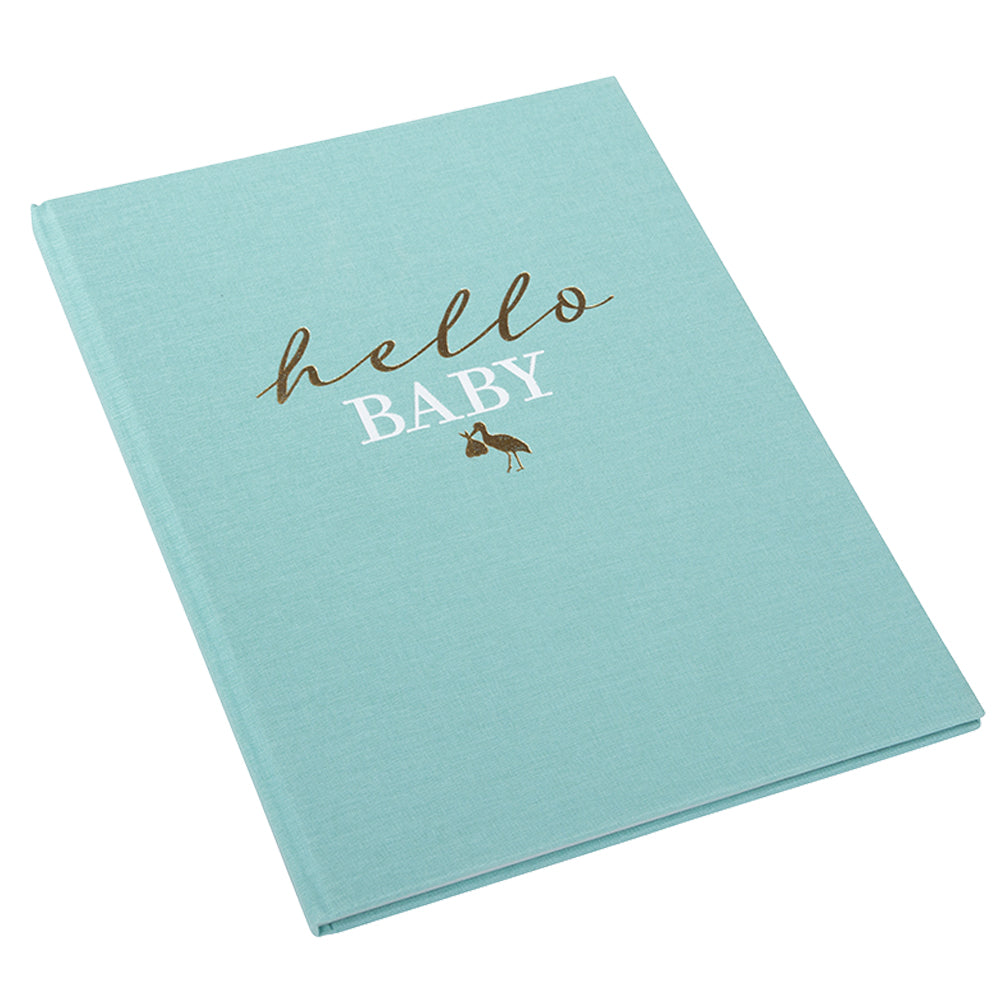 Babyalbum Mein Erstes Jahr personalisiert mit Name Babytagebuch 44 Seiten Hardcover Leineneinband mint