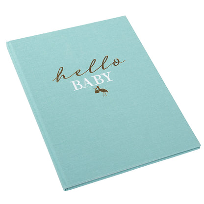 Babyalbum Mein Erstes Jahr personalisiert mit Name Babytagebuch 44 Seiten Hardcover Leineneinband mint