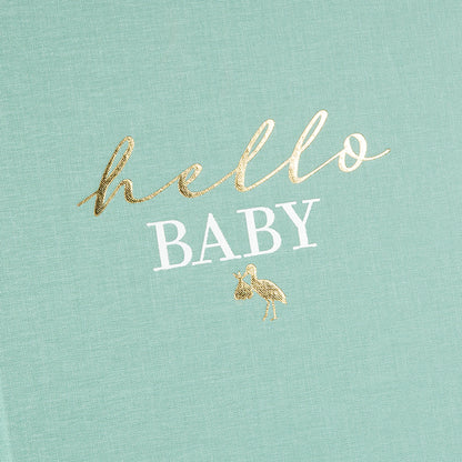 Babyalbum Mein Erstes Jahr personalisiert mit Name Babytagebuch 44 Seiten Hardcover Leineneinband mint