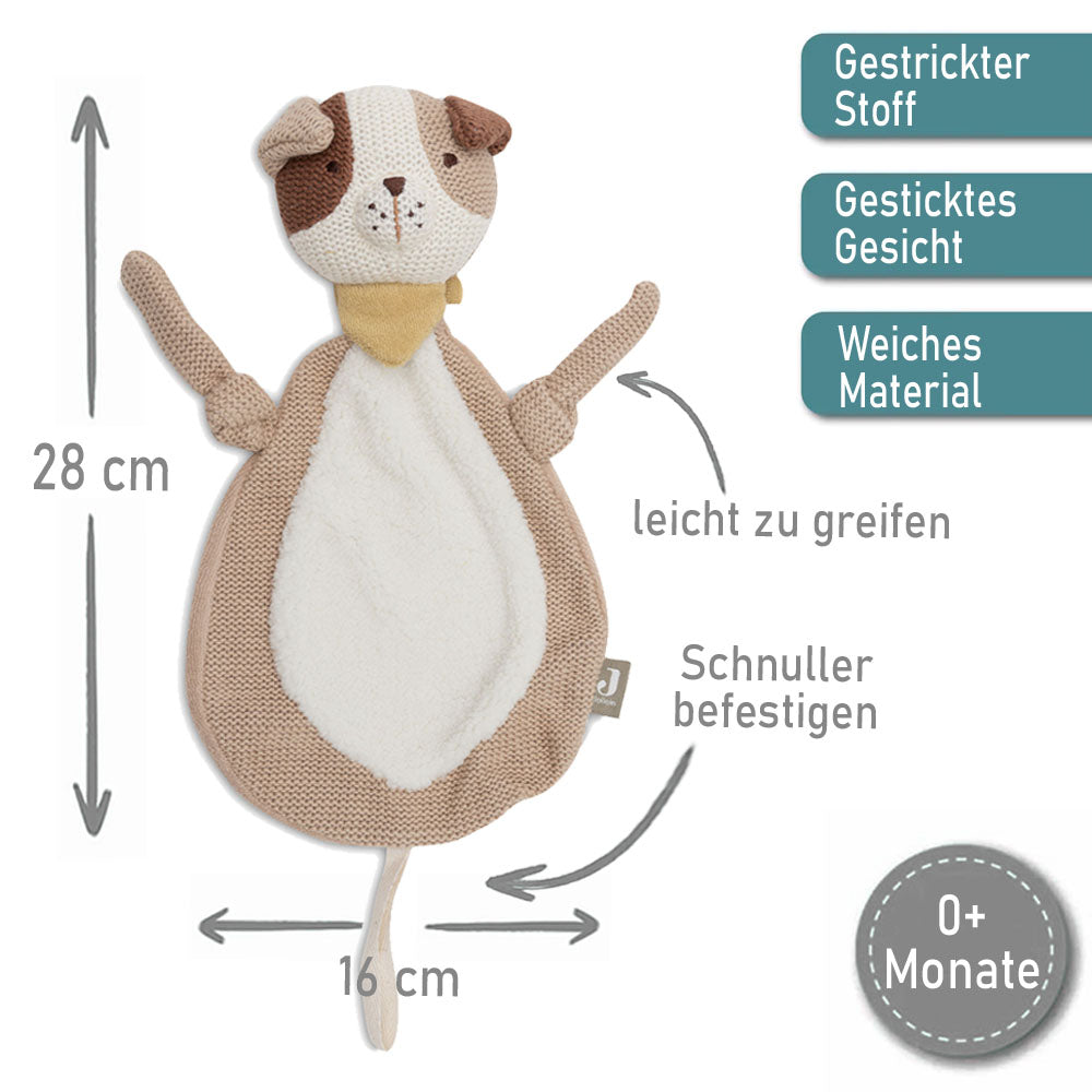 Schnuffeltuch mit Name Bestickt Kuscheltuch personalisiert Hund Geschenk zur Geburt