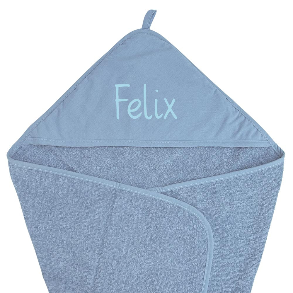 Baby Kapuzenhandtuch personalisiert mit Name 75 x 75 cm Baumwolle Frottee Saugfähig