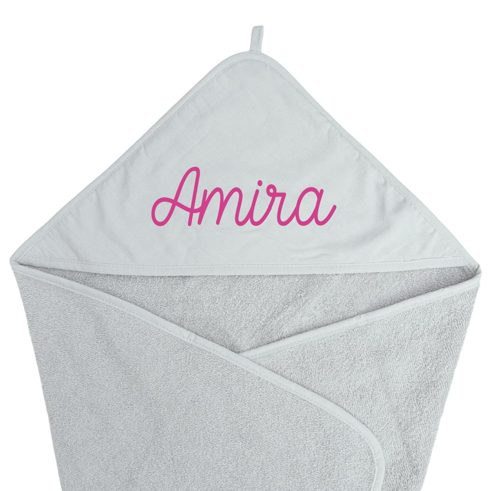 Baby Kapuzenhandtuch personalisiert mit Name 75 x 75 cm Baumwolle Frottee Saugfähig
