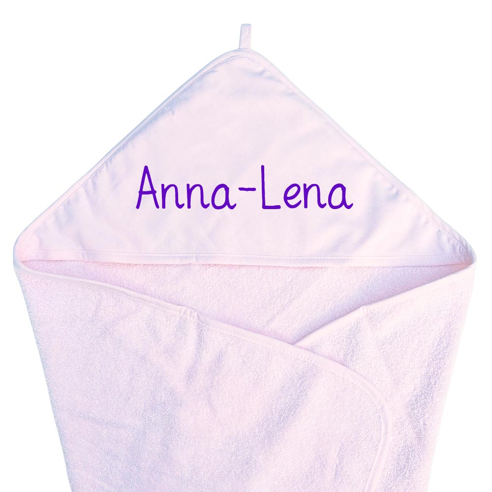 Baby Kapuzenhandtuch personalisiert mit Name 75 x 75 cm Baumwolle Frottee Saugfähig