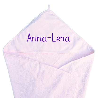 Baby Kapuzenhandtuch personalisiert mit Name 75 x 75 cm Baumwolle Frottee Saugfähig