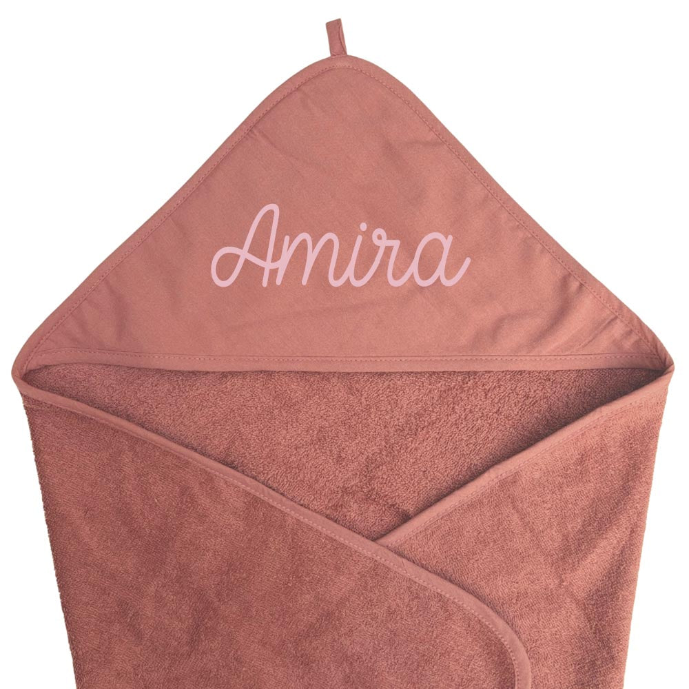 Baby Kapuzenhandtuch personalisiert mit Name 75 x 75 cm Baumwolle Frottee Saugfähig