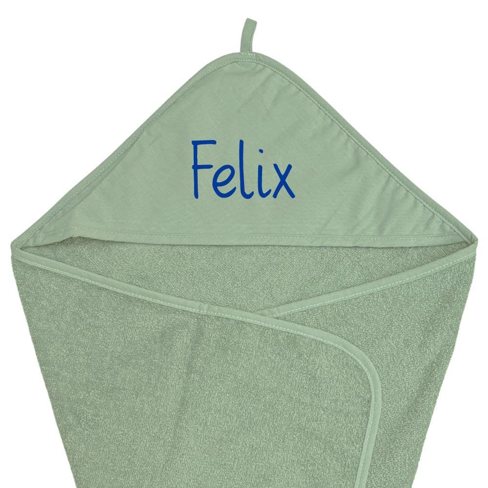 Baby Kapuzenhandtuch personalisiert mit Name 75 x 75 cm Baumwolle Frottee Saugfähig