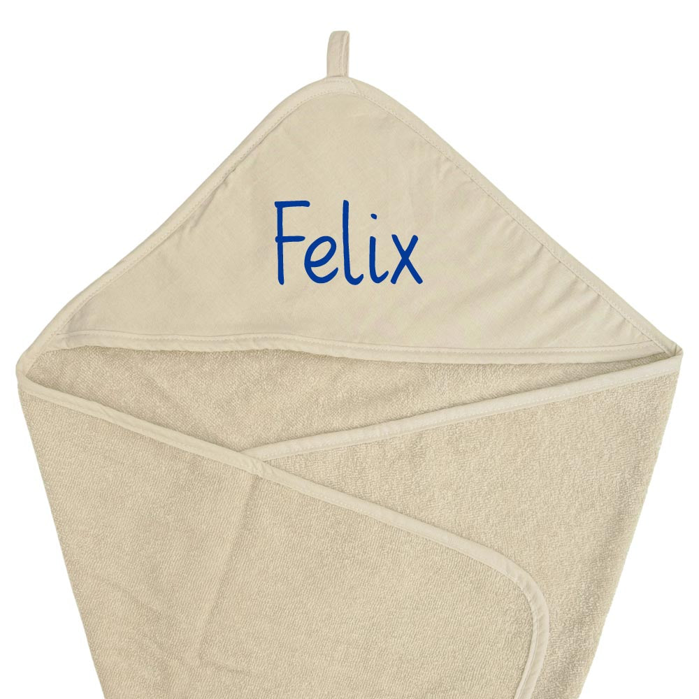 Baby Kapuzenhandtuch personalisiert mit Name 75 x 75 cm Baumwolle Frottee Saugfähig